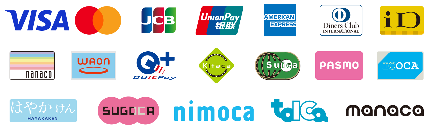 決済可能ブランド